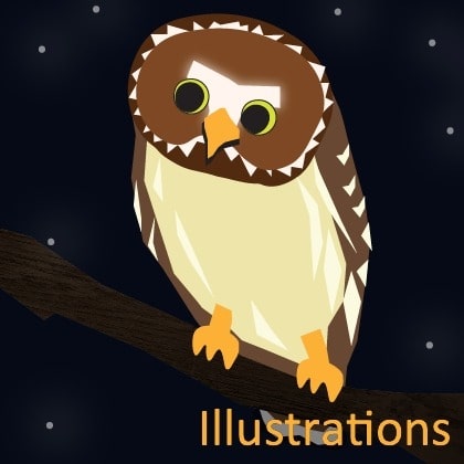 Graphic design portfolio example - Illustrations
