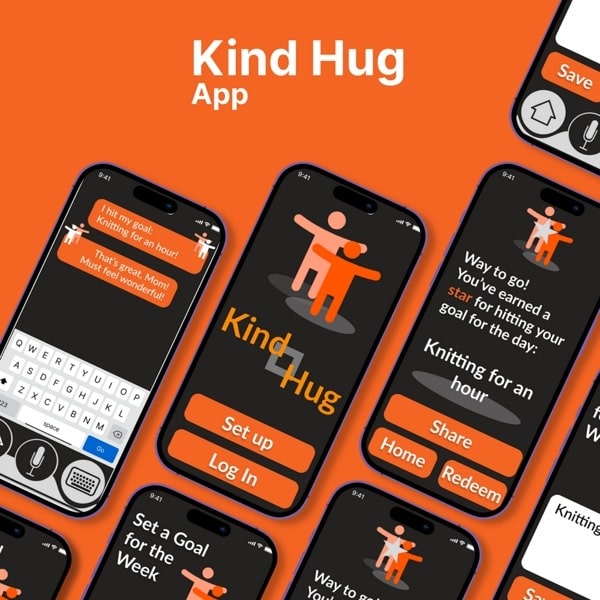 UX portfolio example - Kind Hug app